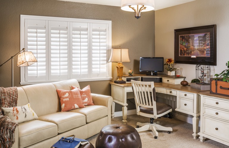 Home Office Plantation Shutters In Cleveland